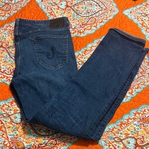 AG Adriano Goldschmied Dark Blue Straight Jeans